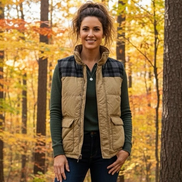 Roots Jackets & Blazers - ROOTS Heritage Gorpcore Cabincore Vest Plaid Quilted Utilitycore Oversized